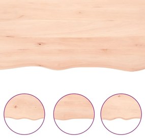 kezeletlen tömör fa fürdőszobai pult 100x60x(2-4) cm