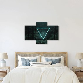 Kép - Neon háromszög a dzsungelben (90x60 cm)