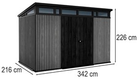 Signature PENT 11x7 műanyag kerti ház velencei szürke