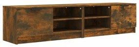 2 db füstös tölgy színű szerelt fa TV-szekrény 80x35x36,5 cm