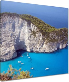 Vászonkép 60x60 Napsütéses nap a tengerparton