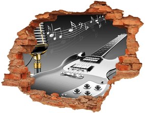 Fali matrica lyuk a falban Gitár és mikrofon nd-c-80845509