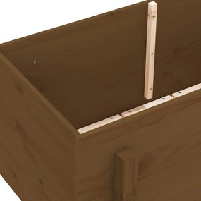 vidaXL mézbarna tömör fenyőfa kerti magaságyás 101 x 50 x 57 cm