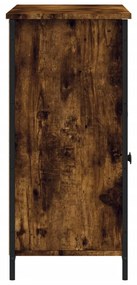füstös tölgyszínű szerelt fa tálalószekrény 100 x 35 x 75 cm