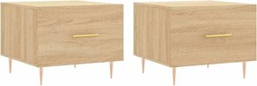 vidaXL 2 db sonoma tölgy szerelt fa dohányzóasztal 50 x 50 x 40 cm