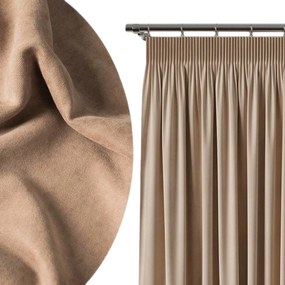 Velúr szalagfüggöny 140x250 Sima függöny Világos Bronz 9925