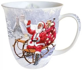 Santa on Sledge porcelánbögre 0,4l