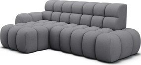 Szürke kinyitható sarokkanapé (bal oldali-heverő résszel) Ceedro – ELTAP