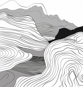 Poszter 25x35cm Geometrikus emelkedők