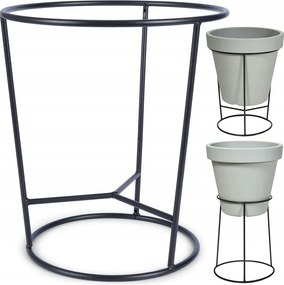 Virágtartó Állvány Virágtartó Fém Fekete Loft Kétoldalas Magas