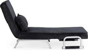 FOTEL BART Czarny Welurowy