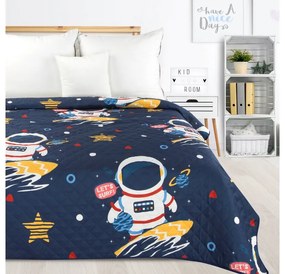 Űrhajós ágytakaró gyerekeknek Gránátkék 170x210 cm