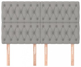 4 db világosszürke szövet fejtámla 72 x 7 x 78/88 cm