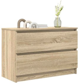 sonoma tölgy színű szerelt fa TV-szekrény 80x35x54 cm