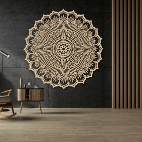 Fából készült mandala a falon | PERKO