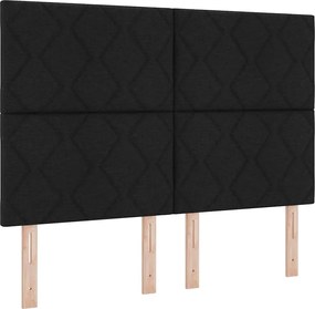 vidaXL Fejtámla Fekete 160 cm szövet