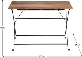 Kerti szett 1+4, akác/fekete, SEDAN TYP 2