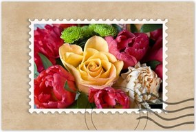 Plakátok 120x80 Tulipán csokor rózsával