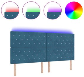 LED fejvédő sötétkék 100 cm bársony