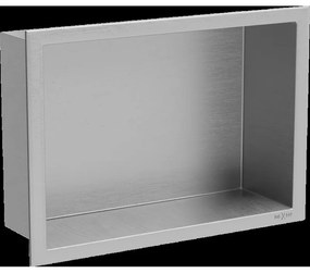 Mexen X-Wall-R fürdőszoba süllyesztett polc kerettel 30 x 20 cm, inox - 1910302010