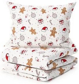 Pamut ágyneműhuzat GINGER JOY fehér Ágyneműhuzat mérete: 70 x 90 cm | 140 x 200 cm