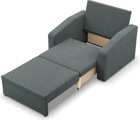 Vertico fekvőfotel, 80 cm széles, fonott, szürke