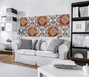 Fotótapéta Geometrikus csempe kerekek növények négyzetek 250x104 +ragasztó