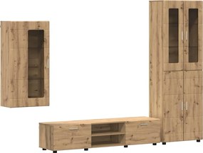vidaXL TV szekrény garnitúra fiókkal FLORIN Artisan tölgy Faanyag