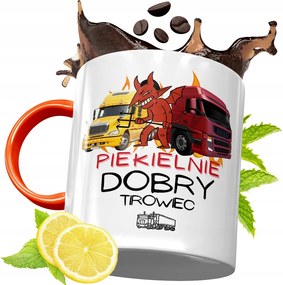 Narancssárga Bögre Kamionosoknak Ajándék fényképes nyomattal