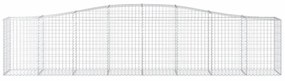 vidaXL 6 db íves horganyzott vas gabion kosár 400x50x80/100 cm