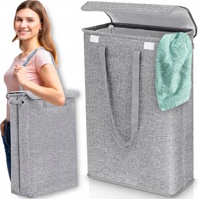 Szennyestartó Kosár Slim Összecsukható Tágas Nagy Egykamrás 45L Szürke