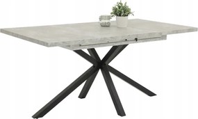 Étkezőasztal összecsukható 160/200×90 cm beton fekete szín*BRAK Használati Útmutató