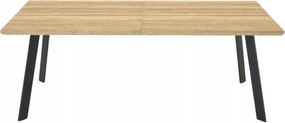 Téglalap alakú összecsukható étkezőasztal modern nagy tölgy Romano
