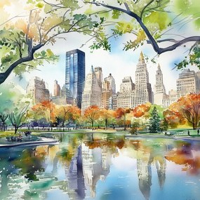 Canvas Város Nyc New York Manhattan Central Park 40x40