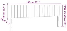 2 db fekete bársony fejtámla 80 x 5 x 78/88 cm