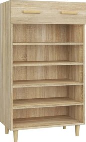 vidaXL sonoma tölgy színű szerelt fa cipősszekrény 60 x 35 x 105 cm