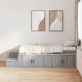 Tárolóágykeret Szürke sonoma 100x200 cm