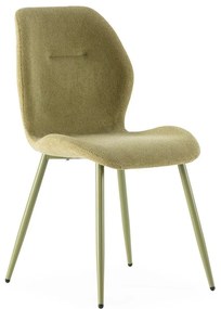 Zöld kárpitozott étkezőszék szett 4 db-os Ansu – Marckeric