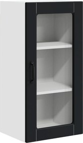 vidaXL Konyhaszekrény Fekete 40 x 31 x 80 cm Faanyag