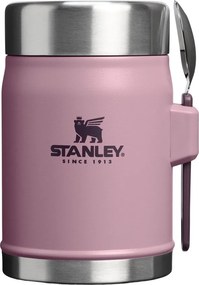 Lila rozsdamentes acél ételtartó termosz 400 ml Legendary Food Jar + Spork Purple Smoke – Stanley