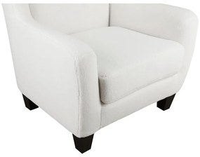 Fehér bársony füles fotel Zhili - Støraa