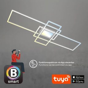 Briloner 3812019-LED Dimmelhető mennyezeti lámpa RAM 56W/230V Wi-Fi Tuya 111x42 cm + távirányító