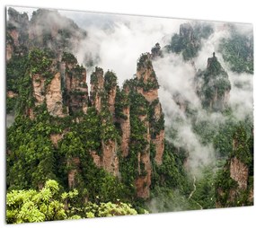 Kép - Zhangjiajie Nemzeti Park, Kína (üvegen) (70x50 cm)