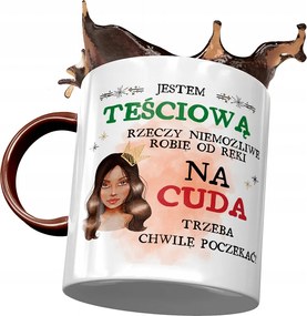 Bordó bögre anyósnak, fényképes nyomott mintás ajándék