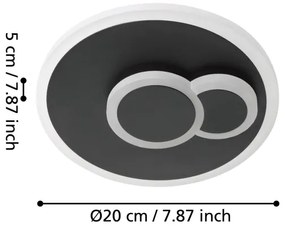 Eglo 30659 - LED Mennyezeti lámpa CADEGAL LED/7,8W/230V á. 20 cm fekete