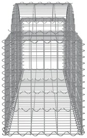 11 db íves horganyzott vas gabion kosár 200x50x60/80 cm