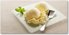 Fotótapéta üvegfalra Fagylalt a tányéron 140x70