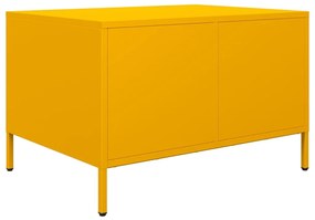 mustársárga hidegen hengerelt acél TV-szekrény 68x50x43,5 cm