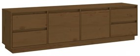 mézbarna tömör fenyőfa TV-szekrény 176x37x47,5 cm