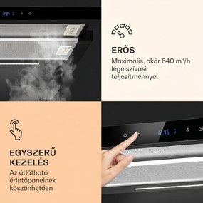 Klarstein Mariana Neo 60, kihúzható páraelszívó, 60 cm, 640 m³/ó, elszívás, LED